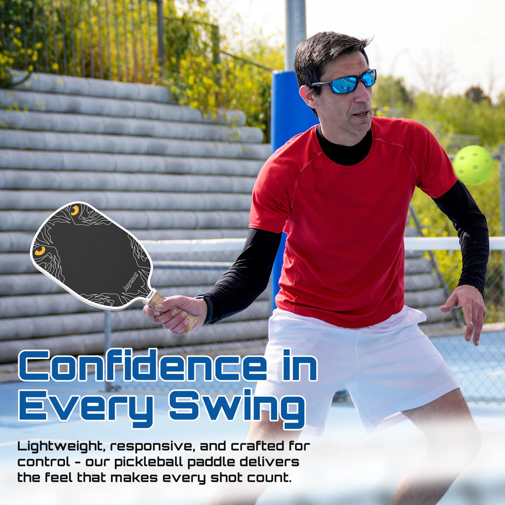 Joysent Gen 4 EVA 4S PU Foam Thermoformed T700 Raw Carbon Fiber Pickleball Paddles Spin Control Power Lightweight Phantom Eye