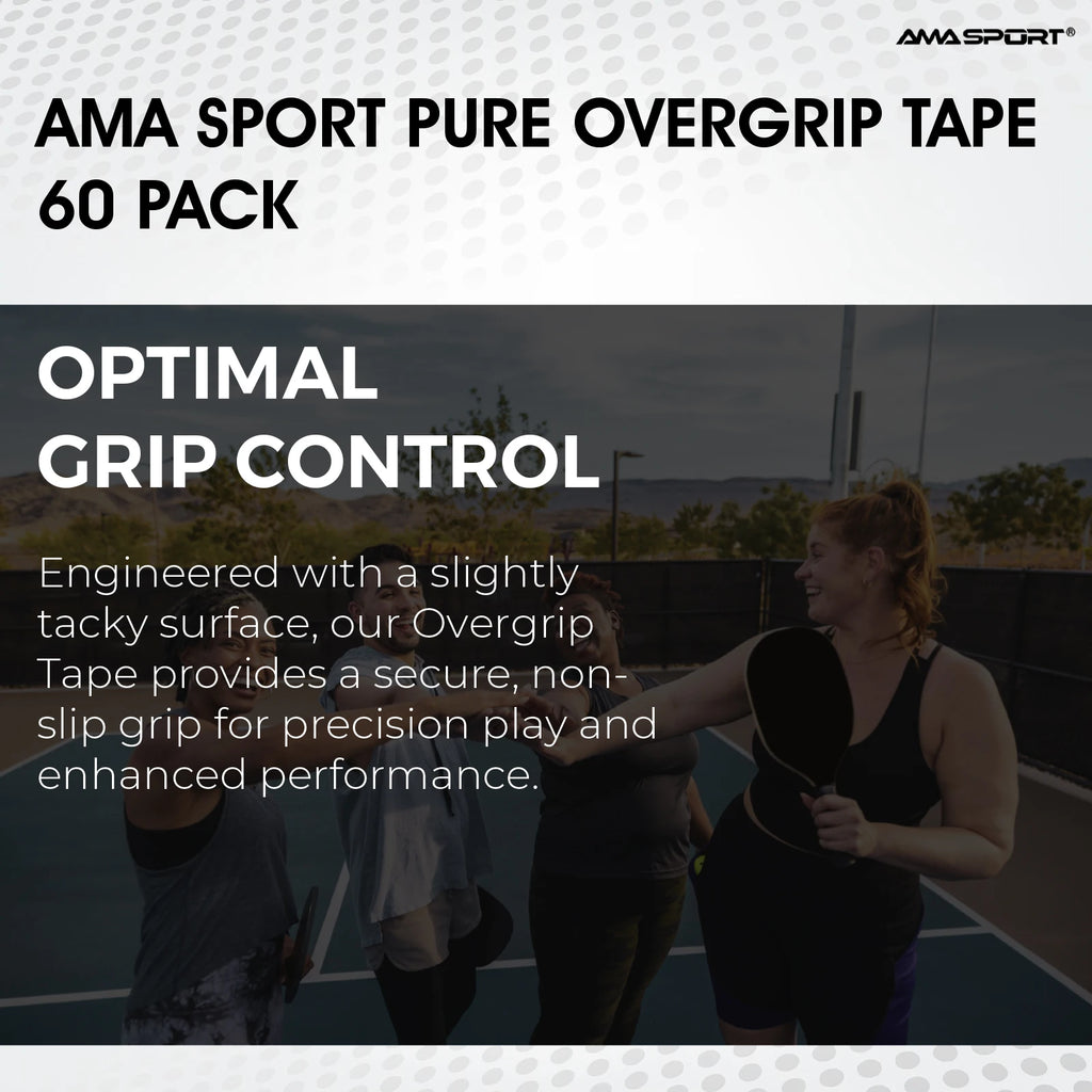 6/12/30/60pcs Tennis Overgrip Tape Anti-Slip Moisture Wicking Surface With Pickleball Paddle Overgrip Tape