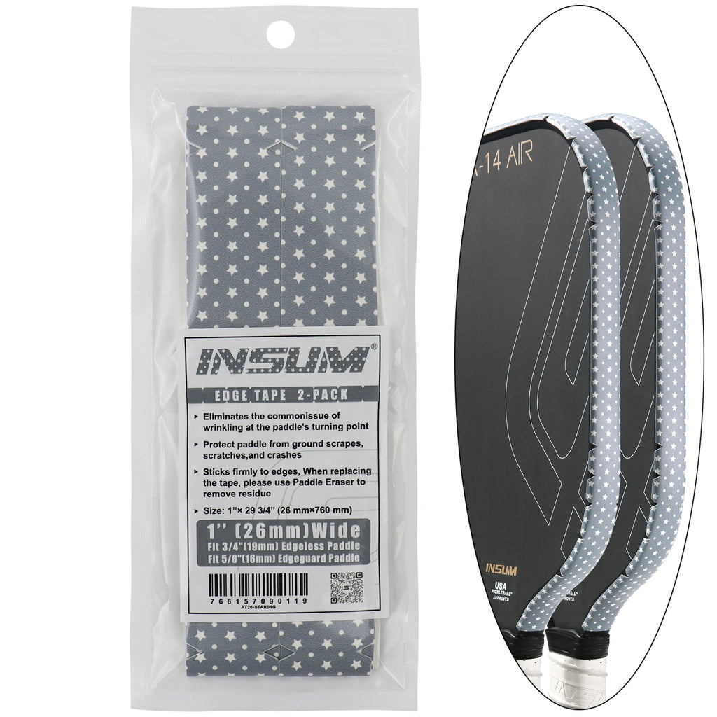 Pickleball Paddle Protection Tape 23/26mm Width-PU Interwoven Texture Edge Tape,for 13mm/16mm/20mm Thicknesse Pickleball Paddles