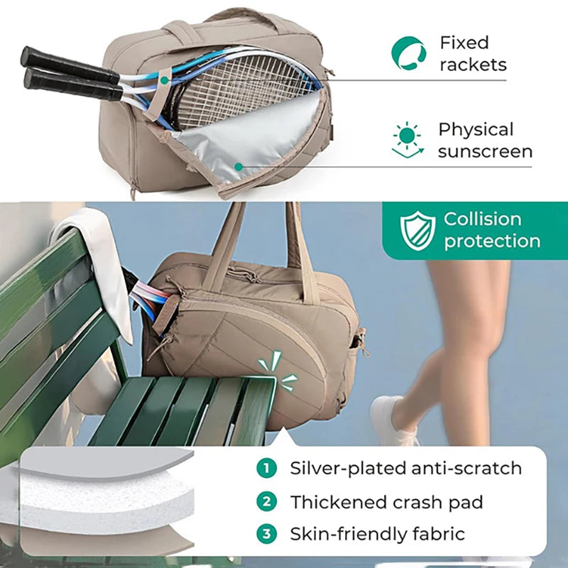 Large Storage Pickleball Paddle Shoulder Bag