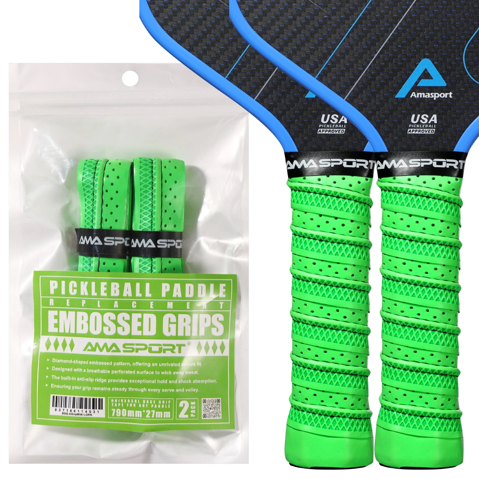 Non-Slip Pickleball Paddle Grip Tape,Moisture-Wicking Pickball Replacement Grip, Premium Pickleball Racket Replacement Grip Wrap