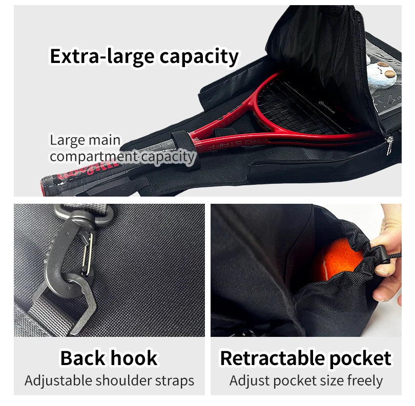 Jusenda Large Capacity Waterproof Pickleball Rackets Backpack