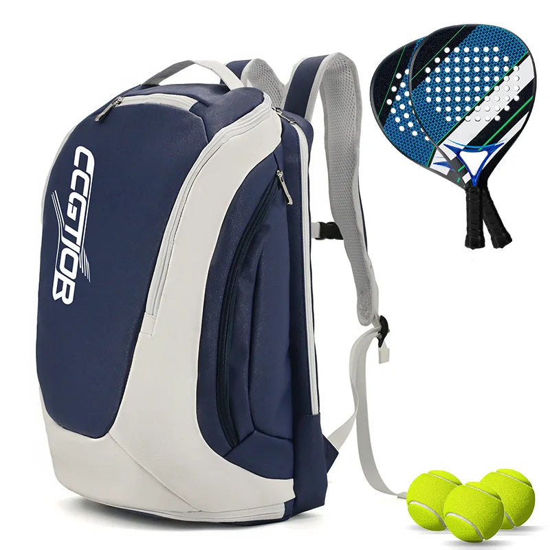 Splashproof Pickleball Rackets Backpack with Shoe Compartment