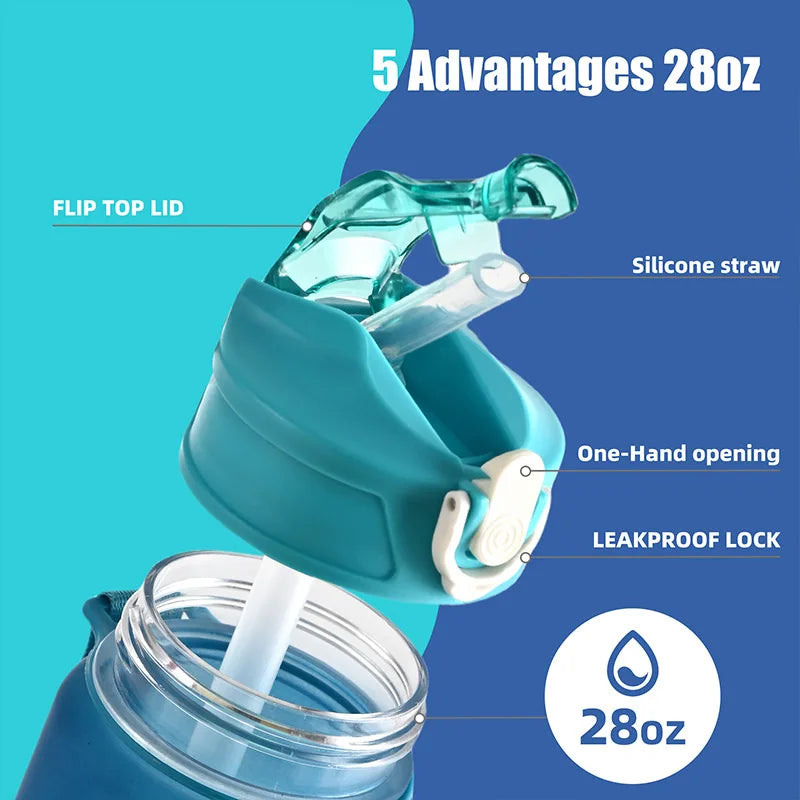 800ml Large Capacity Sports Water Bottle