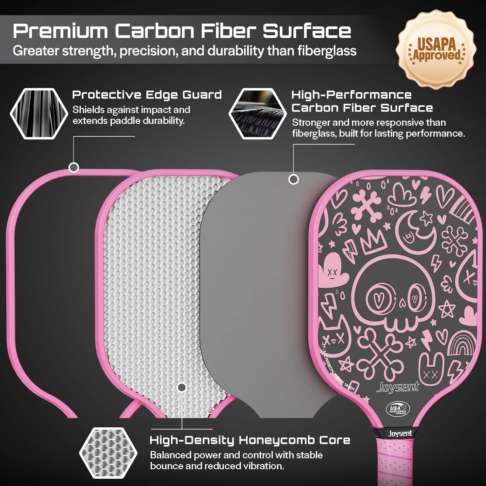 Joysent T300 Carbon Fiber Pickleball Paddle