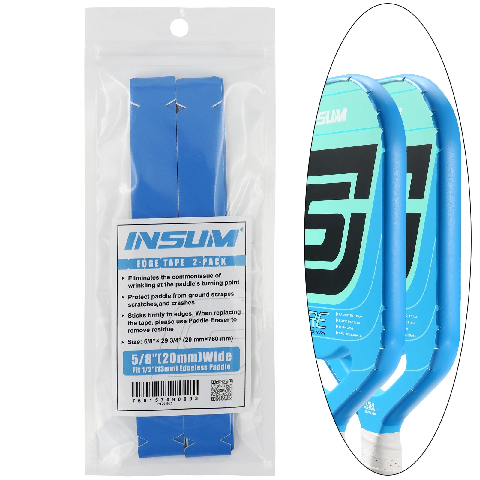 Pickleball Paddle Protection Tape 23/26mm Width-PU Interwoven Texture Edge Tape,for 13mm/16mm/20mm Thicknesse Pickleball Paddles