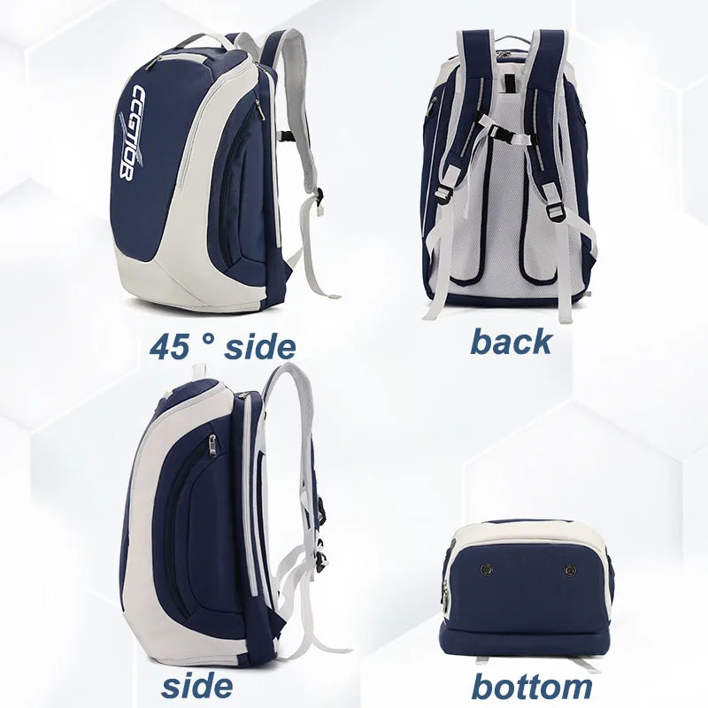 Splashproof Pickleball Rackets Backpack with Shoe Compartment