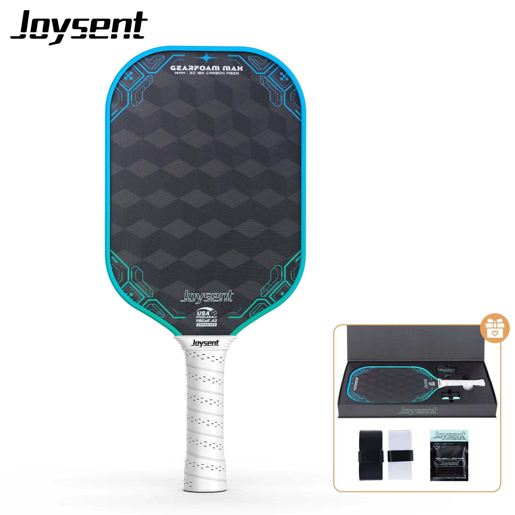 Joysent 3D 18K Raw Carbon Fiber Pickleball Paddle