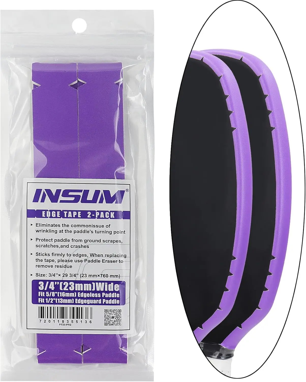Pickleball Paddle Protection Tape 23/26mm Width-PU Interwoven Texture Edge Tape,for 13mm/16mm/20mm Thicknesse Pickleball Paddles