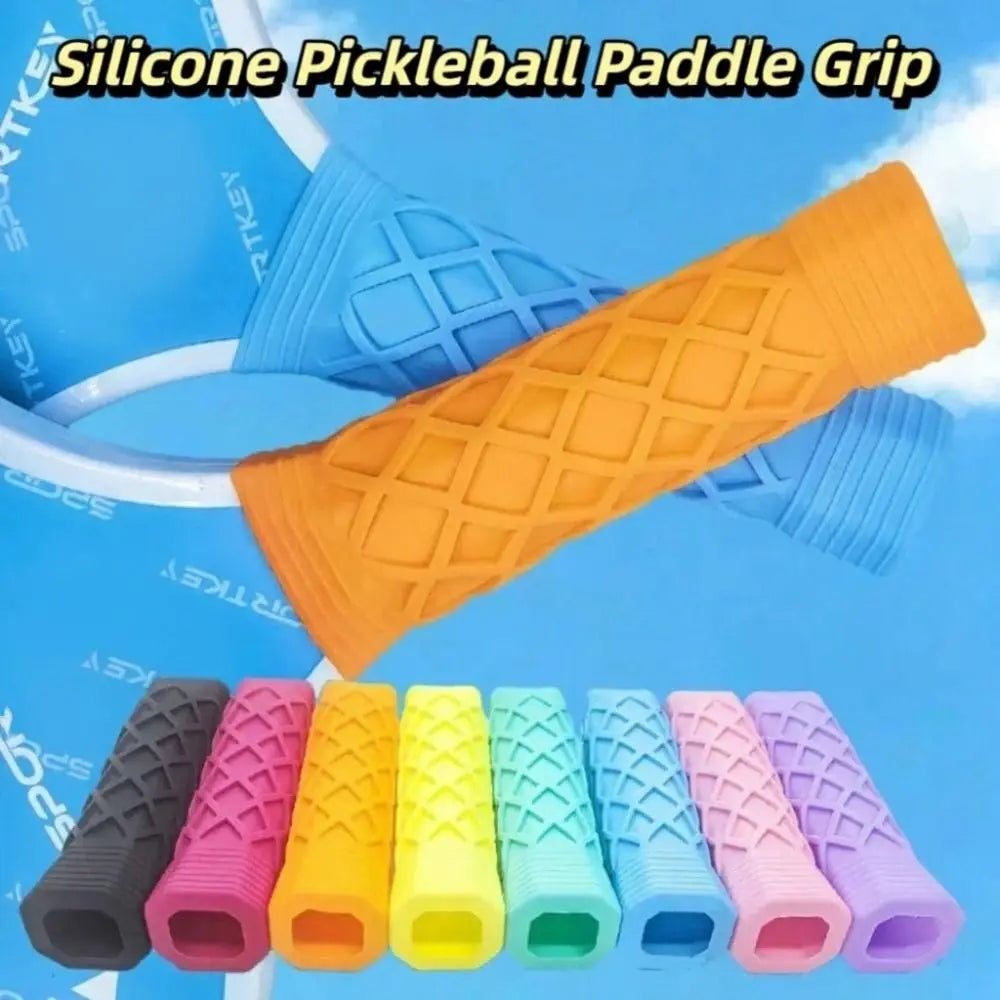 Silicone Pickleball Paddle Grip Cover Non-Slip Replacement Pickleball Racket Handle Sleeve Reusable Pickleball Racket Overgrip