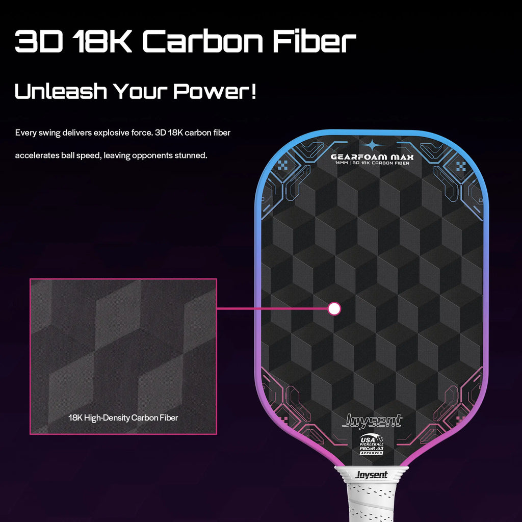 Joysent GearFoam Max 3D 18K Carbon Paddle