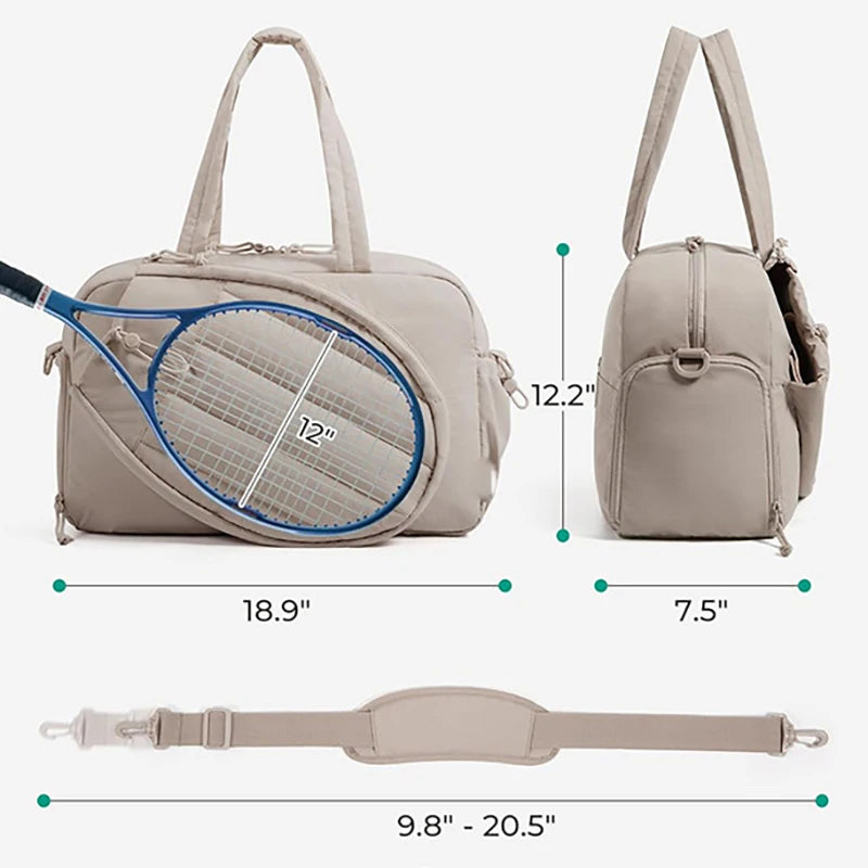Large Storage Pickleball Paddle Shoulder Bag