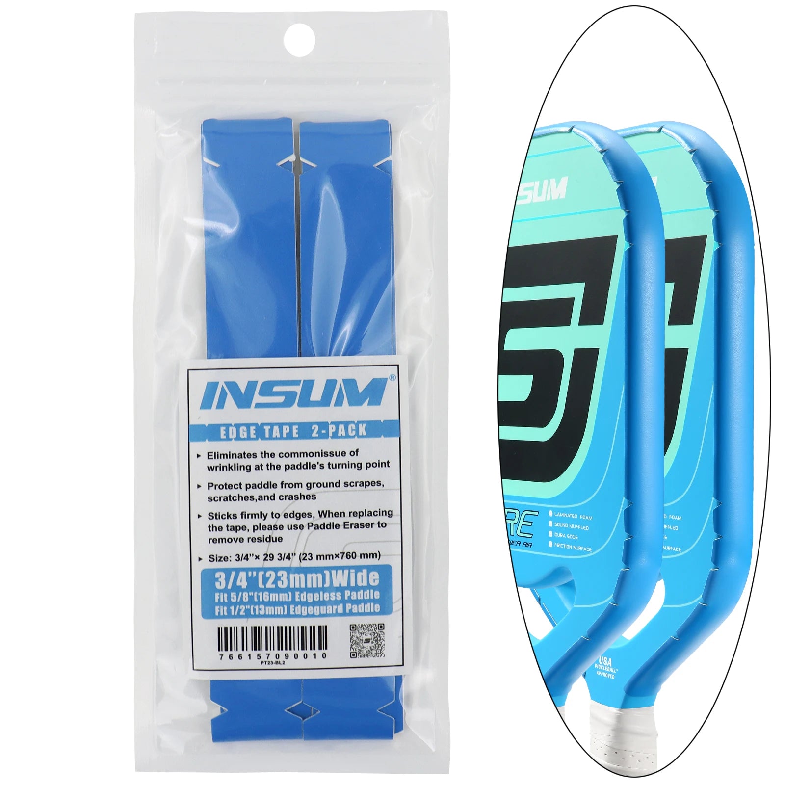 Pickleball Paddle Protection Tape 23/26mm Width-PU Interwoven Texture Edge Tape,for 13mm/16mm/20mm Thicknesse Pickleball Paddles