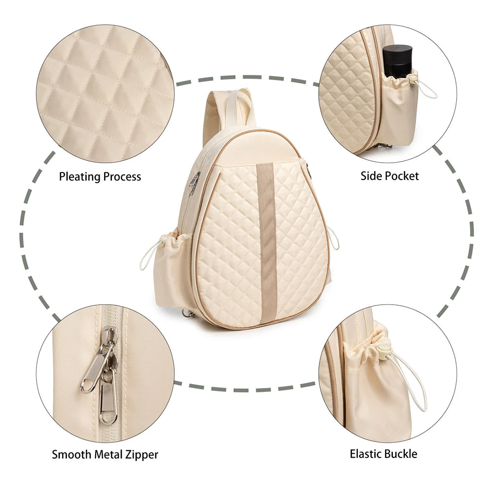 Quilted Pickleball Sling Crossbody Backpack
