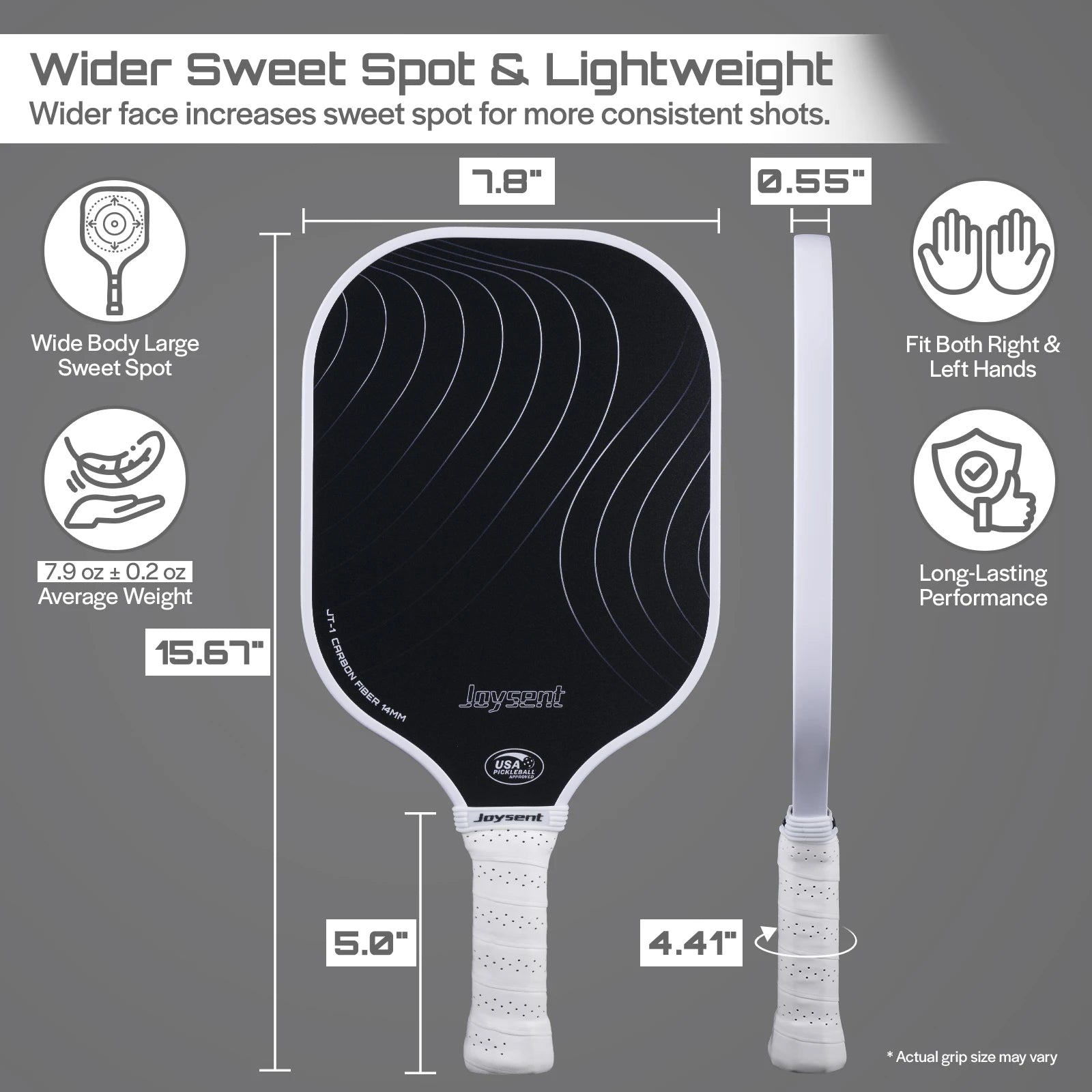 Joysent Arcus S1 T300 Carbon Fiber Pickleball Paddle