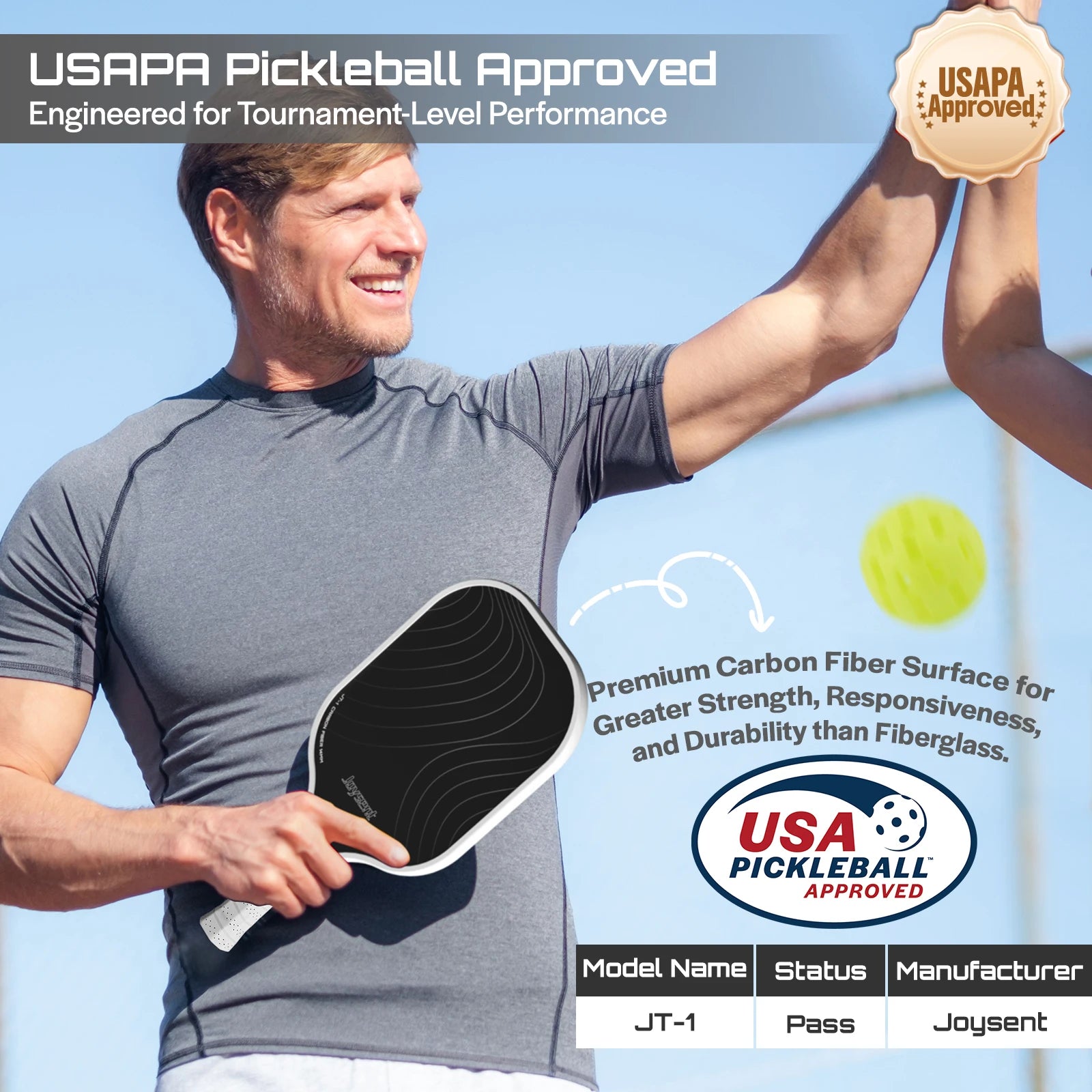 Joysent Arcus S1 T300 Carbon Fiber Pickleball Paddle