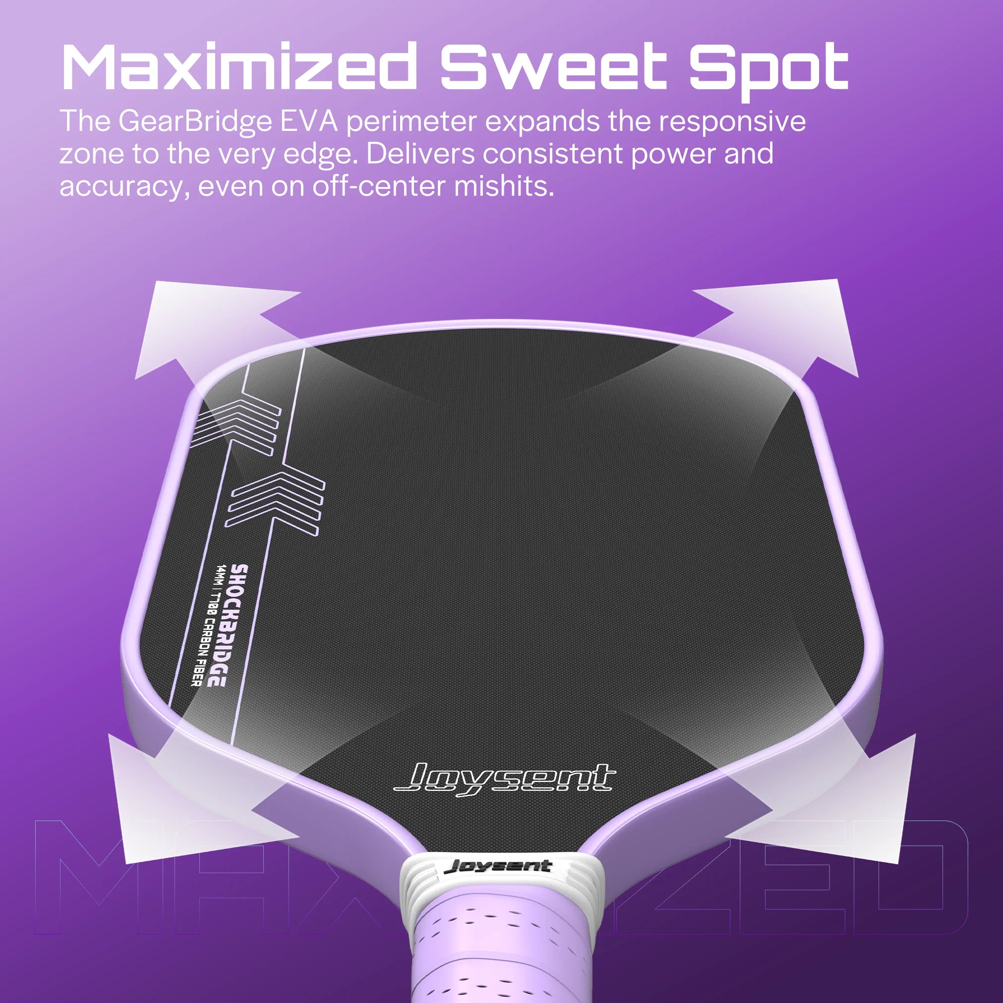 Joysent Thermoformed Pickleball Paddle T700 Raw Carbon Fiber With Honeycomb Core 16mm For Spin&Control Lightweight For All Level