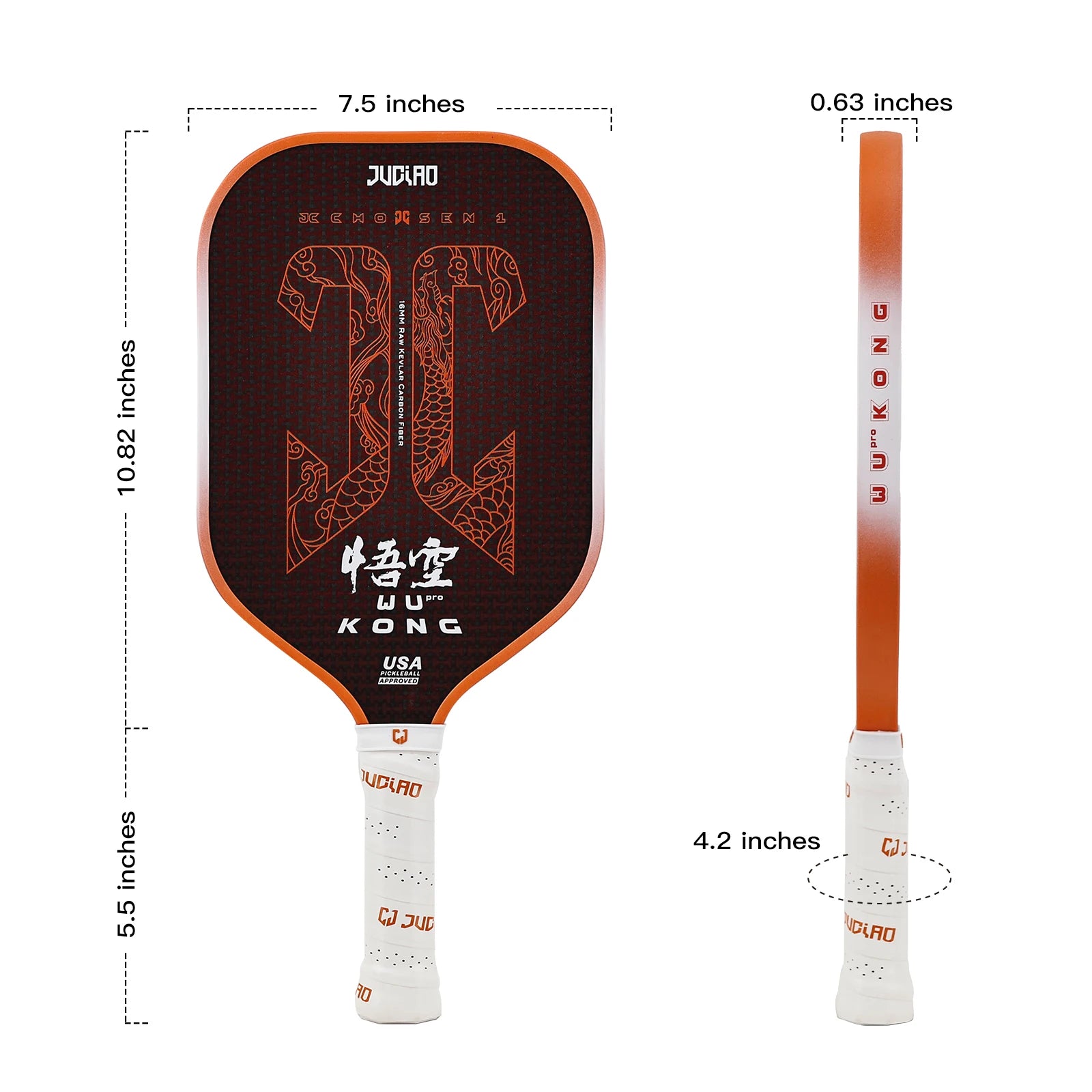 JUCiAO USAPA Approved Kevlar Carbon Fiber Pickleball Paddle