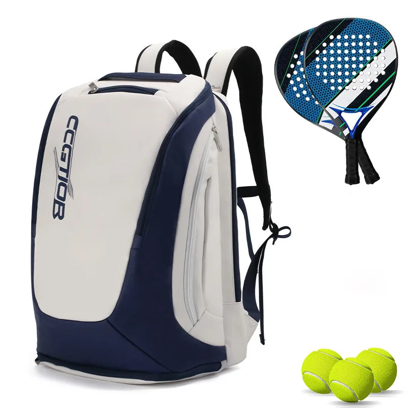 Splashproof Pickleball Rackets Backpack with Shoe Compartment