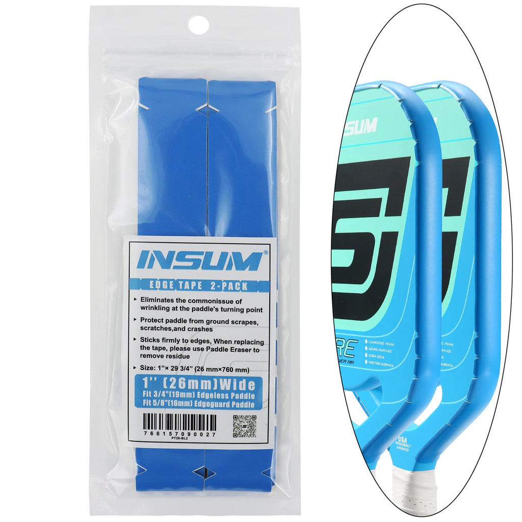 Pickleball Paddle Protection Tape 23/26mm Width-PU Interwoven Texture Edge Tape,for 13mm/16mm/20mm Thicknesse Pickleball Paddles