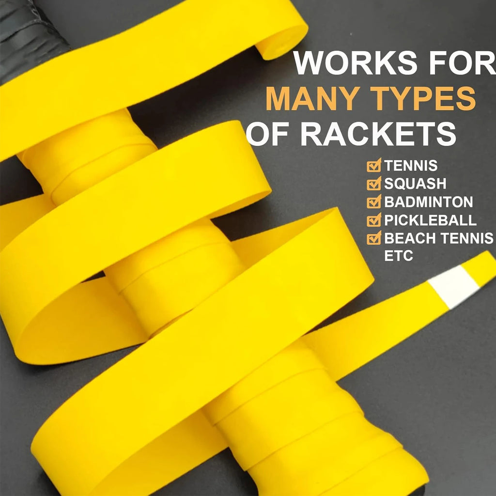 6/12/30/60pcs Tennis Overgrip Tape Anti-Slip Moisture Wicking Surface With Pickleball Paddle Overgrip Tape