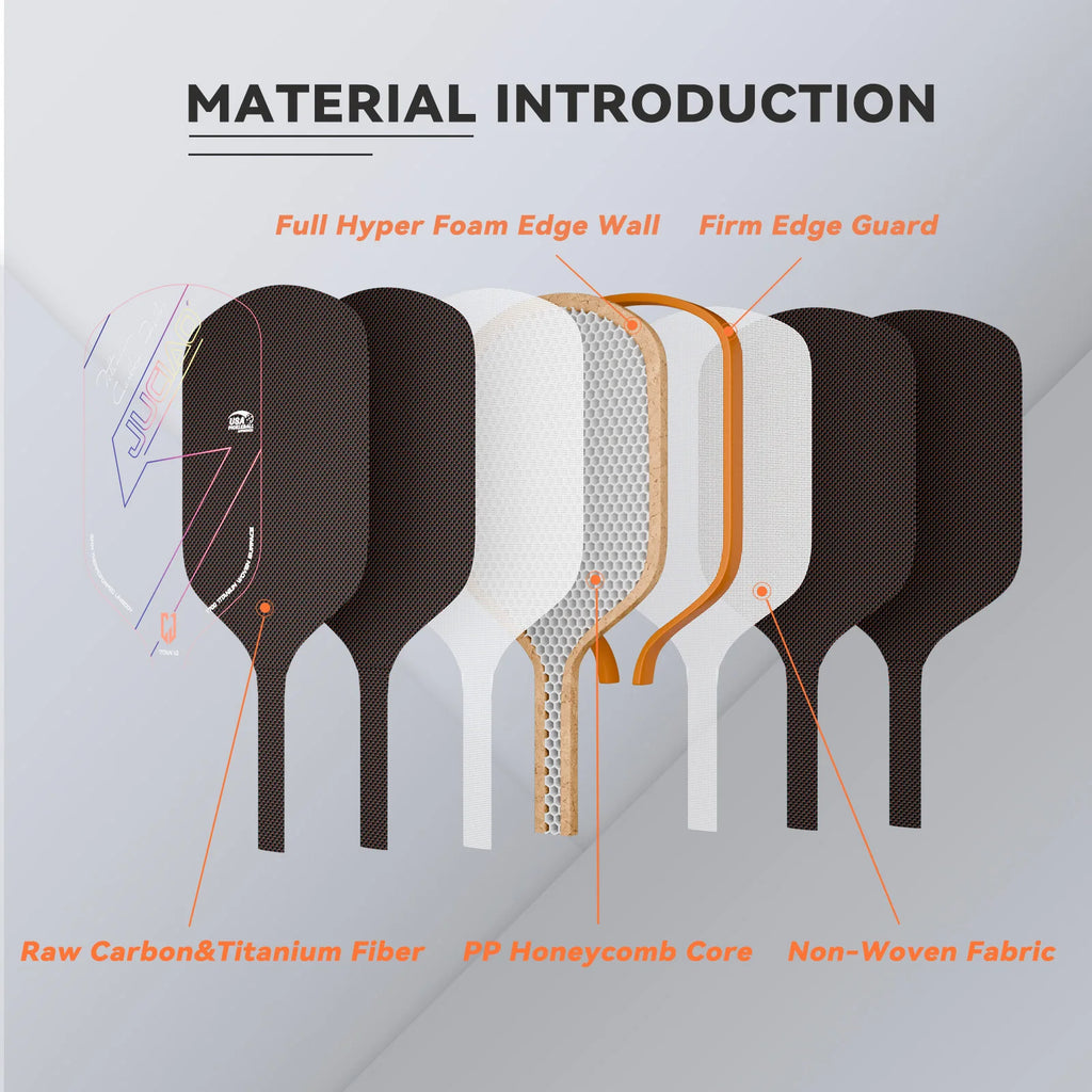 JUCIAO T-Titanium Carbon Fiber Pickleball Paddle