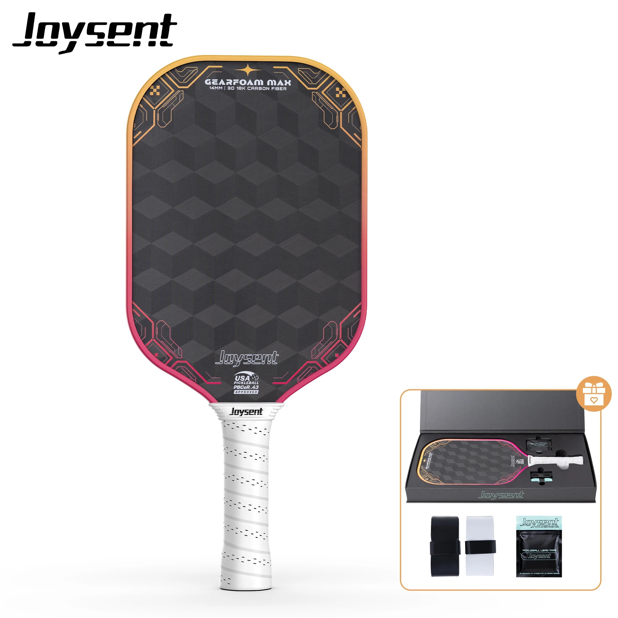 Joysent 3D 18K Raw Carbon Fiber Pickleball Paddle