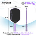 Joysent Thermoformed Pickleball Paddle T700 Raw Carbon Fiber With Honeycomb Core 16mm For Spin&Control Lightweight For All Level