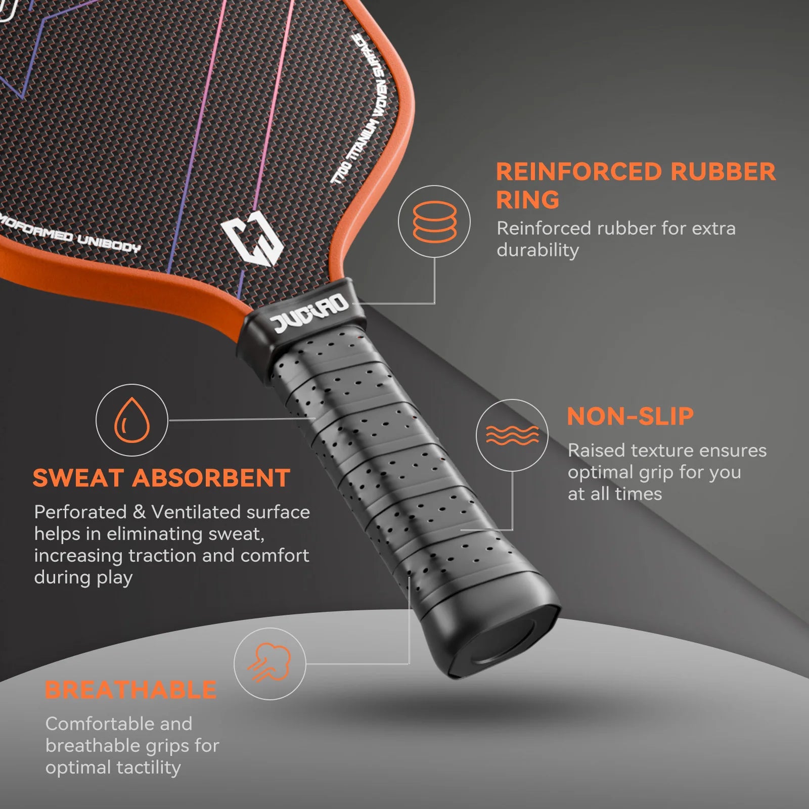 JUCIAO T-Titanium Carbon Fiber Pickleball Paddle