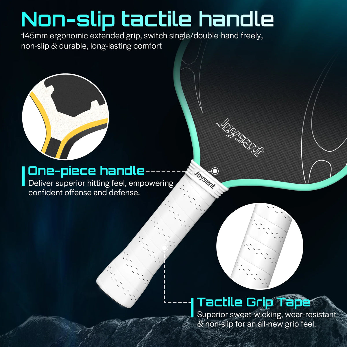 Joysent - NeoFoam - MoonSlayer and Windbreaker T700 Carbon Fiber Pickleball Paddle