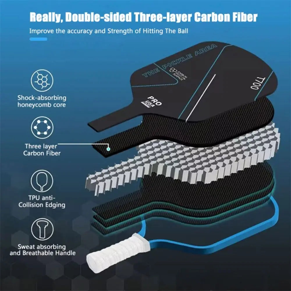T700 Carbon Fiber Pickleball Paddle Set